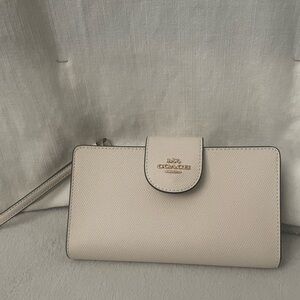 Coach Cream Leather Phone Purse